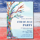 Search for family and friends day invitations Red white blue