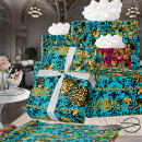 Search for turquoise and gold wrapping paper Floral