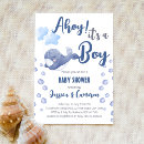 Search for blue whale baby shower invitations Sea
