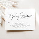 Search for plain baby shower invitations Black and white