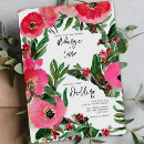 Search for pink watercolor wedding invitations Botanical