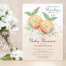 Search for sweet as a peach baby shower invitations Cute