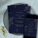 Search for a night under the stars wedding invitations Midnight blue