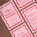Search for weekend itinerary invitations Pink and red