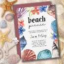Search for beach picnic invitations Watercolor