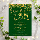 Search for champagne 30th birthday invitations Cheers to 30 years