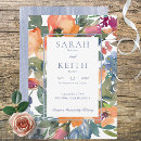 Search for peach and blue wedding invitations Boho