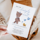 Search for blue bear baby shower invitations Cub