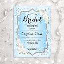 Search for blue and silver bridal shower invitations For her