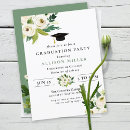 Search for greenery graduation invitations College