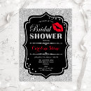 Search for silver bridal shower invitations Red