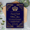 Search for blue crown invitations Vintage