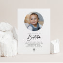 Search for girl photo christening invitations Modern