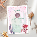 Search for coral birthday invitations Watercolor