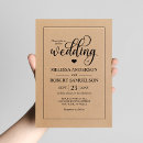 Search for kraft paper wedding invitations Heart