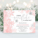 Search for snowflake baby girl shower invitations Snowflakes