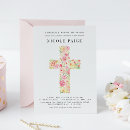 Search for pretty christening invitations Botanical