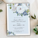 Search for blue 75th birthday invitations Elegant