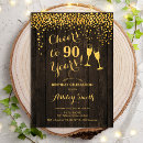 Search for cheers to 90 years birthday invitations Elegant
