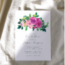 Search for fuchsia bridal shower invitations Botanical