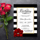 Search for red black stripe invitations birthday