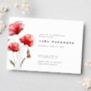 Search for poppy bridal shower invitations Red