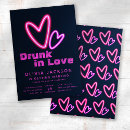 Search for neon bridal shower invitations Retro