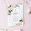 Search for geometric christening invitations Watercolor