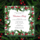 Search for red berries christmas invitations Holly