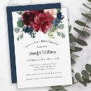 Search for burgundy and navy invitations Botanical