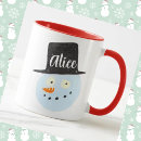 Search for snowman face mugs Smiling