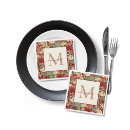 Search for monogram christmas napkins Floral