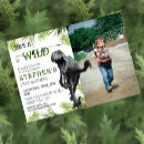 Search for dinosaur photo birthday invitations Wild one