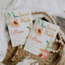 Search for sweet as a peach birthday invitations Greenery