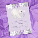 Search for polar bear baby shower invitations Winter wonderland