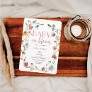 Search for modern watercolor baby shower invitations Wildflower