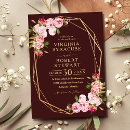 Search for burgundy flowers geometric wedding invitations Blush pink