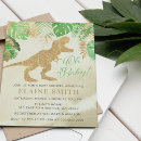 Search for dino baby shower invitations Green