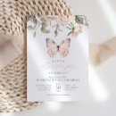 Search for pink butterfly birthday invitations Floral