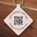 Search for pale pastel pink key rings Qr code and text