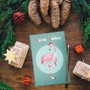 Search for pink flamingo christmas cards Snow