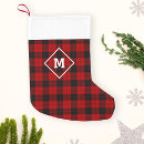 Search for initials christmas stockings Plaid