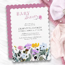 Search for pretty baby shower invitations Girly