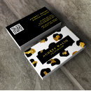 Search for white and gold business cards Qr code