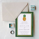 Search for gold pineapple wedding invitations Beach