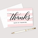 Search for pink black wedding thank you cards Stripes