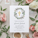 Search for white flowers first communion invitations Gender neutral