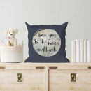 Search for love you to the moon cushions quote