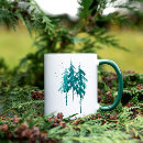 Search for evergreens mugs Watercolor
