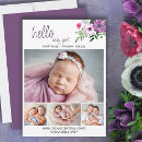 Search for summer birth announcement cards Purple